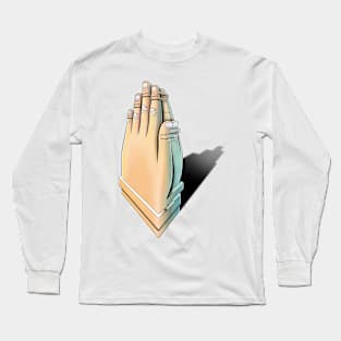 Hugging Prayer Hands Long Sleeve T-Shirt